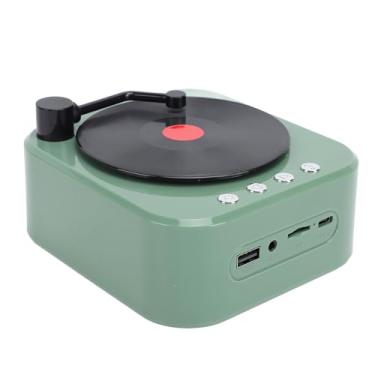 Imagem de Alto-falante da Plataforma Giratória, Modo AUX do Alto-falante Com Som Surround de 360 ​​graus retrô para Casa (Generickmd9fzsrct-12)