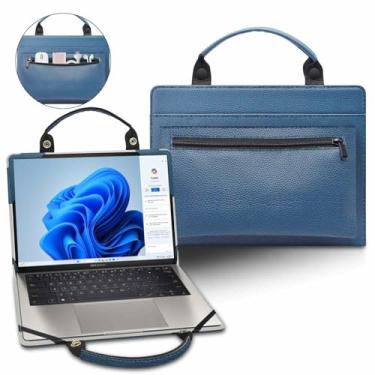 Imagem de Capa para laptop ASUS Vivobook 16X OLED K3605 K3605VV-ES96 K3605VU-ES94 com bolsa portátil com alça de bolsa, azul