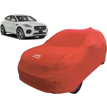 Imagem de Capa Automotiva Jaguar E-pace Tecido Helanca Cor Preta - Mz, Vermelha