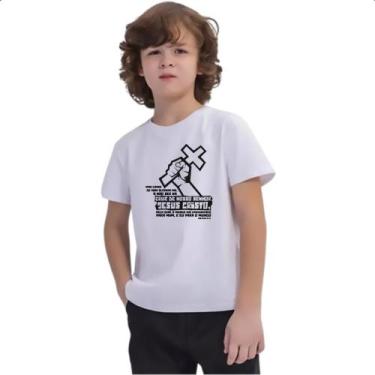 Imagem de Camiseta Infantil Gospel Galatas 6.14 Mao - Alearts, 4