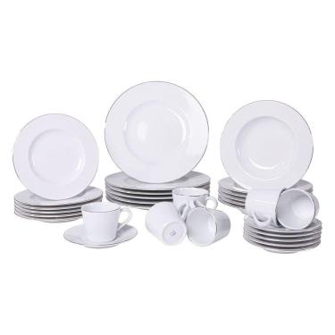 Imagem de Aparelho De Jantar Tramontina Joana Em Porcelana Decorada 30 Peças Tramontina