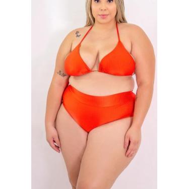 Imagem de Biquini Feminino Plus Size Top Cortininha Calcinha Hot Paint Cos ALto 