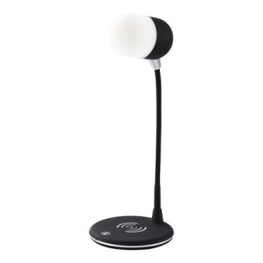Imagem de Mini Lâmpada de Mesa 3 em 1 com Alto-falante Bluetooth, Carregamento S