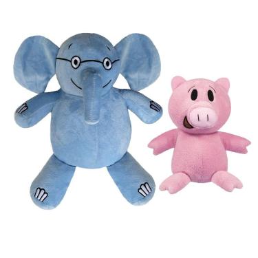 Imagem de Brinquedos de pelúcia genéricos 2024 Blue Elephant and Pink Pig para crianças