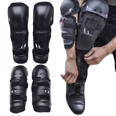 Imagem de Joelheira Caneleira Cotoveleira Articulada Moto Motocross Bike Trilha Motoqueiro Proteçao Joelho Cotovelo