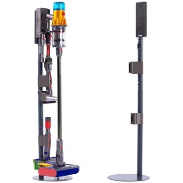 Imagem de Arondson Suporte Para Aspirador De Pó Compatível Com Dyson V15, V12, V11, V10, V8, V7, Base De Chão De Aço Carbono, Suporte De Armazenamento Com Slot De Cabo Integrado, 2 Clipes Para Suporte De 7 Ace