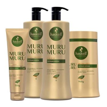 Imagem de Kit Haskell Murumurú Shampoo, Condicionador e Manteiga + Polpa em Crem
