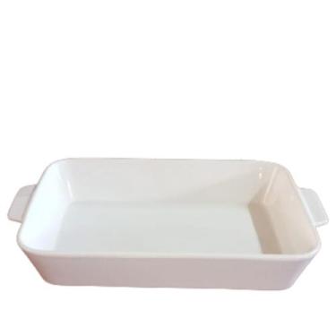 Imagem de  Assadeira Refratárias Porcelana Branca com Alça 34x20,5x5cm Forno - L