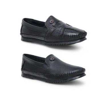 Imagem de Kit 2 Mocassim Masculino Em Couro Legitimo Dia a Dia - Rota Franca, 40