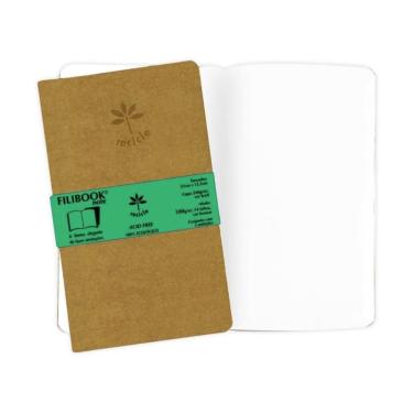 Imagem de Caderneta Filibook Artistica 21X12,5Cm 14Fls Kraft/Branco