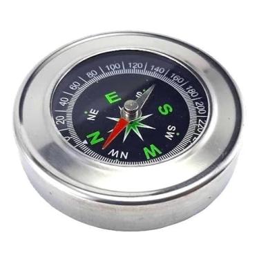 Imagem de Bússola De Metal De Bolso Trilha Camping Localização (6cm)