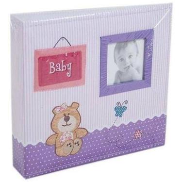 Imagem de Álbum 100 Fotos 10x15 + 50 Fotos 15x21 Bebe Tecido Ical 801