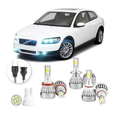 Imagem de Kit Lampadas Led Volvo C30 2007 A 2010 H11 H7 Hb3 20000lm - V10, Branc