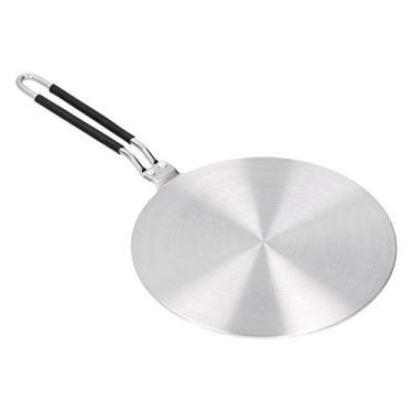Imagem de Adaptador de Fogão Universal Akozon Placa de Transferência de Calor Com Alça Preta - Transferência de Calor Magnético para Panelas de Indução - Acessório de Cozinha Compatível Com Fogões Elétricos