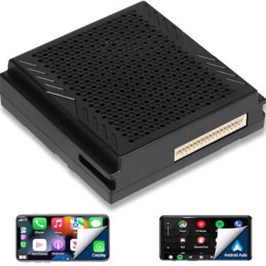 Imagem de NHOPEEW Adaptador automotivo sem fio Carplay e Android adequado para Mercedes Benz A/B/C/E/CLA/GLA/GLK/ML/SLK 2012-2015 com sistema NTG4.5 - SWC/navegação/link espelhado/controle de voz/câmera