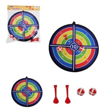 Imagem de Jogo Dardos tiras autocolantes De Parede Tiro Alvo 36cm Com 4 Dardos -