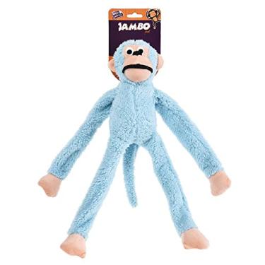 Imagem de JAMBO PET Brinquedo Mordedor Pelúcia Macaco Azul Claro Com Som Para Cães - Grande, JB25570N