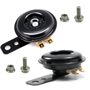 Imagem de Buzinas de trem super alto 300DB para carro, kit de buzina de ar de caracol impermeável de 12 V, buzina dupla elétrica universal para caminhões, motocicletas, bicicletas, barcos (2 peças)