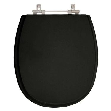 Imagem de Assento Sanitário Poliéster Loren One Preto Para Vaso Lorenzetti 6lpf