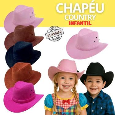 Imagem de Chapéu Country Infantil Criança Cowboy Festa Junina São João Rodeio Ba