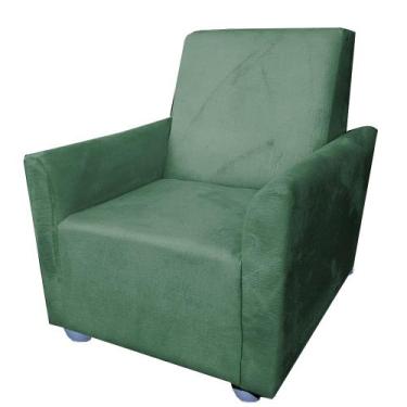 Imagem de Poltrona Cadeira Sofa Infantil Kids Angel - Silverio Decor, Verde