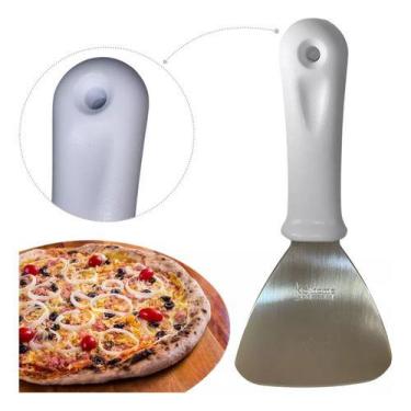 Imagem de Espátula Afiada Inox Reta Chapa Lanche Pizza Cozinha Chapeir - Western