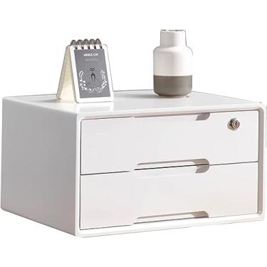 Imagem de TLTDSMY Arquivo, armário de arquivos, armazenamento de mesa, organizador, com chave, caixa de armazenamento de material de escritório, unidade de armazenamento, pode armazenar bens diversos/documentos