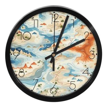 Imagem de LILINWAN Relógios de parede silenciosos, sem tique-taque, cobaia, coma queijo, relógios modernos, relógio de quartzo operado por bateria para escritório, casa, banheiro, cozinha, quarto, escola, sala