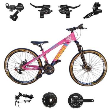 Imagem de Bicicleta Vikingx 24v Aro 26 Tuff 25 Aluminio Shimano Mtb Freeride Sus