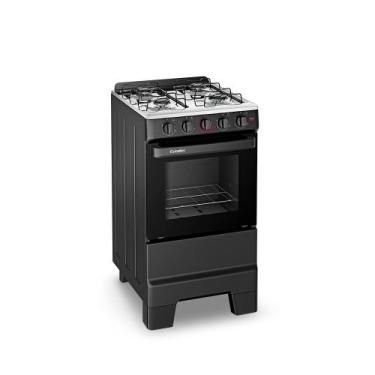 Imagem de Fogão Ideal Pop 4 Bocas com Mesa em Inox Esmaltec, Preto