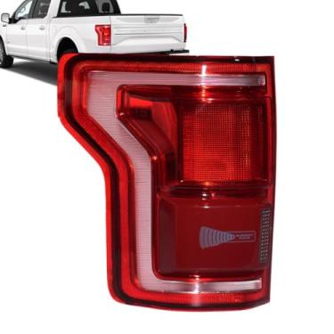 Imagem de Luz traseira LED com ponto cego compatível com Ford F150 2015 2016 2017, lado esquerdo do motorista lâmpada de freio traseira substituição para HL3Z13405D (módulo não incluído)