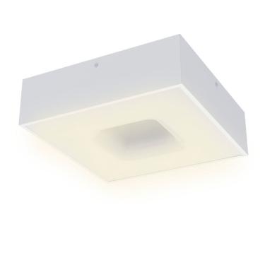 Imagem de Plafon Taschibra Waffle Led Quadrado Bivolt 2700k Luz Amarela Bivolt Branco