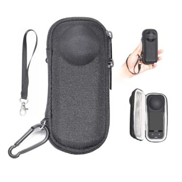 Imagem de Fotoleey Capa Para Insta360 X5, X4, Mini Bolsa, Rígida, Boa Proteção, Anti-Arranhões, Suporta Câmera Com Protetor De Lente, Cordão E Mosquetão