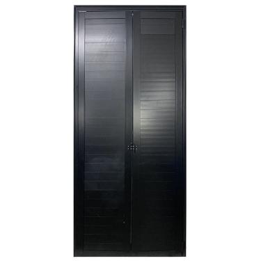 Imagem de Porta de Alumínio Lambril Esquadrias Bergame Preto