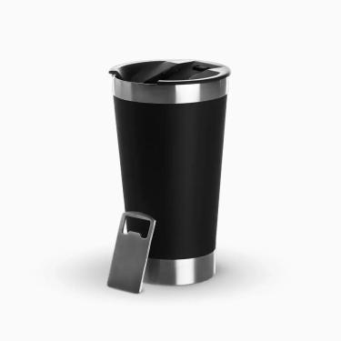 Imagem de Copo Térmico Inox Cerveja E Café 473ml - Preto