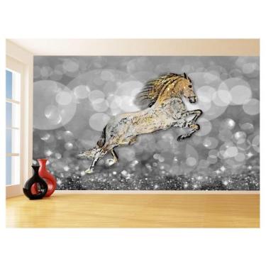 Imagem de Papel De Parede 3D Animais Pop Art Cavalo Cores 3,5M Pxa339 - Você Dec