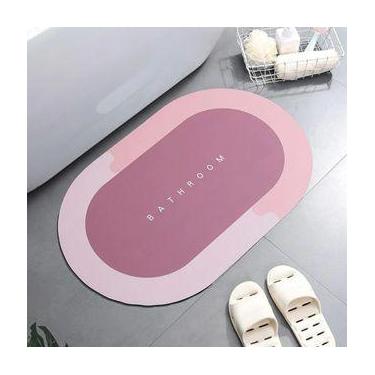 Imagem de Tapete Emborrachado Mágico De Banheiro Absorvente Antiderrapante Micro