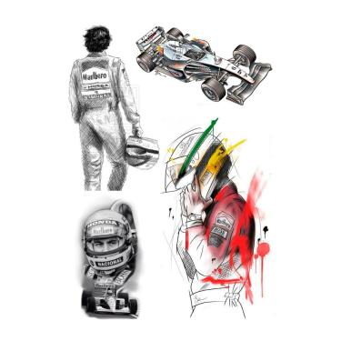 Imagem de 4 Tatuagens Temporárias Formula 1