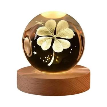 Imagem de Luz Noturna Galáxia Cristal 3D Lâmpada Planetária Bola De Cristal Bril