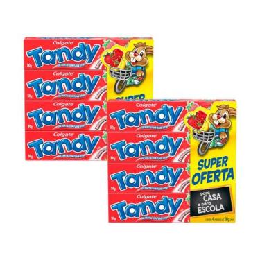 Imagem de Kit com 2 Creme Dental Infantil Colgate Tandy Morangostoso 4un de 50g