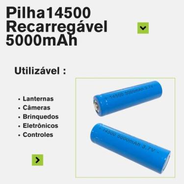 Imagem de Kit 2 Pilhas 14500 3.7v 5000mah Lanterna - Fenix