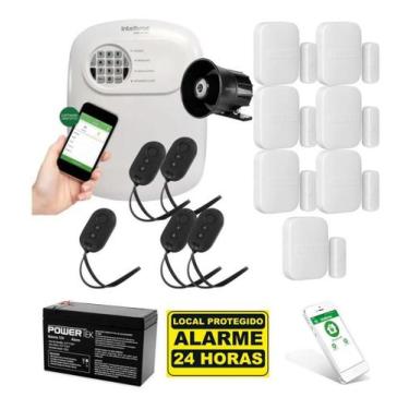 Imagem de Kit Alarme Com 7 Sensores De Abertura E 5 Controles Remoto - INTELBRAS