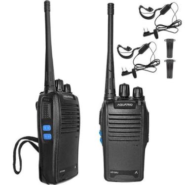 Imagem de 2x Rádio Comunicador AQUARIO HT-50U 16 canais HT Walk Talk