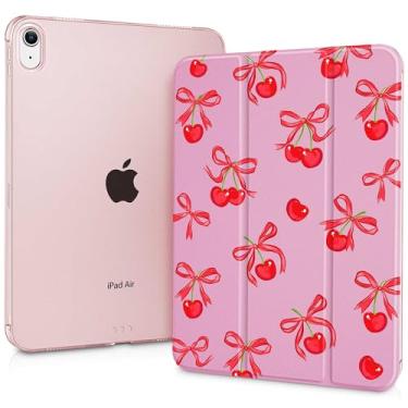 Imagem de May Chen Compatível com iPad Air 11 (M3 2025/M2 2024) 7º 6º, iPad Air 4 e 5 de 10,9 polegadas, 5º 4º (2022/2020), capa com suporte fino com revestimento traseiro rígido translúcido despertar/hibernar