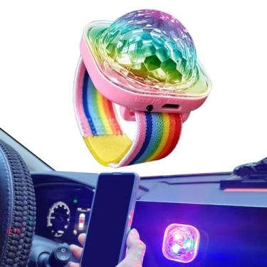 Imagem de Pulseiras Iluminadas Para Adultos | Luzes Disco - Pulseiras de Lâmpada LED com Ventosa Portáteis e Vestíveis para Decoração de Automóvel Uso em Festas Clubes de Dança e Eventos de Discoteca