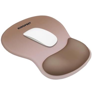 Imagem de Mouse pad ergonômico com suporte de pulso, mouse pad de computador com descanso de pulso em gel e base de poliuretano antiderrapante para alívio da dor, mouse pads de jogos para laptop, escritório e