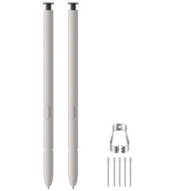 Imagem de 2 canetas Stylus compatíveis com Samsung Galaxy S25 Ultra S Pen todas as versões, S25 Ultra Pen 4.096 níveis de pressão com 5 pontas (titânio JetBlack)