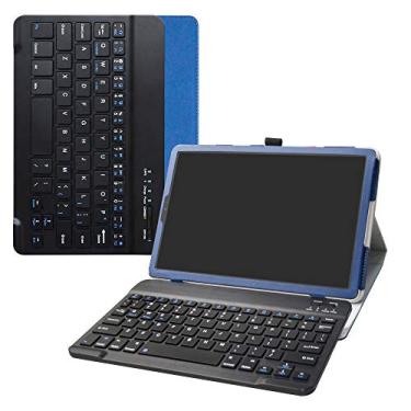 Imagem de Capa de couro PU com suporte slim da Bige com teclado sem fio Romovable para tablet Samsung Galaxy TAB S5e SM-T720 /T725 de 10,5 polegadas, Dark Blue