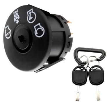 Imagem de NFSpeeding Interruptor de ignição de 4 posições com chave para Husqvarna, AYP, Craftsman, Sears, Poulan Cortador de grama Substituir 193350 532193350