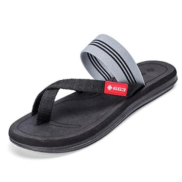 Imagem de Sapatos de praia de verão confortáveis masculinos, chinelos de casal, alívio de sintomas de joanete de hálux valgo, para vermelhidão e inchaço ortopédicos de hálux valgo nos pés(Black,42 EU)